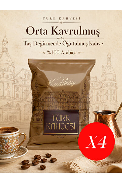 Tarihi Kadıköy Kahvesi Orta Kavrulmuş Türk Kahvesi 100gr 4'lü Paket 4x100g