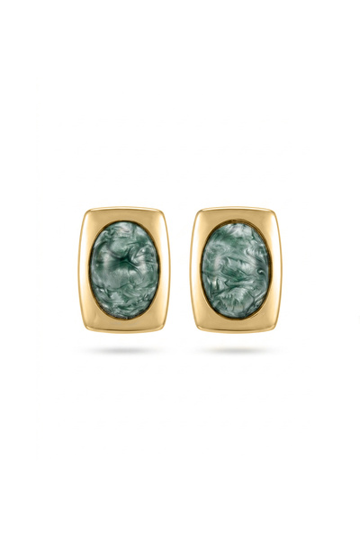 Charmist Steel Green Earrings