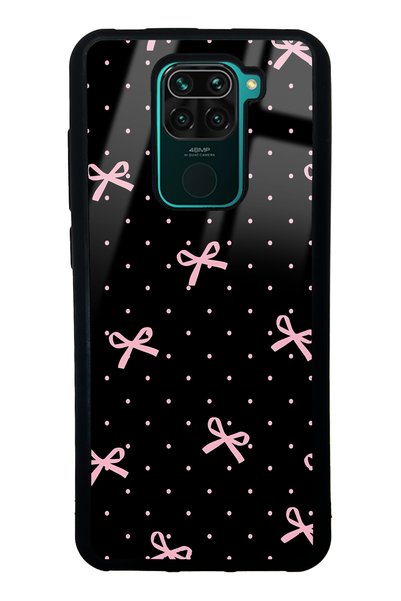 Spoyi Xiaomi Redmi Note 9 Glossy Phone Case with Pink Ribbon Design
