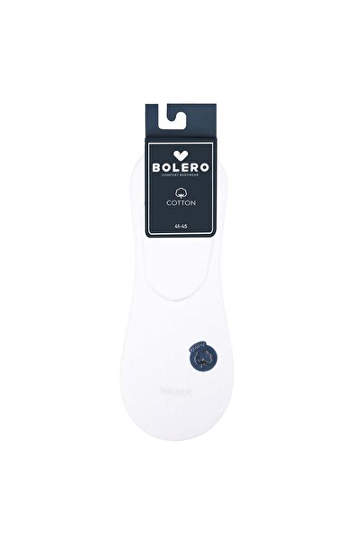 Bolero Erkek Premium Dikişsiz Babet Çorap Beyaz
