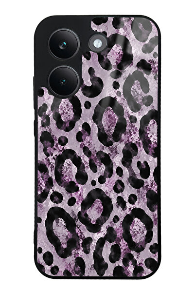 Spoyi Xiaomi Poco X8 Pro Soft Lilac Leopar Tasarımlı Glossy Telefon Kılıfı