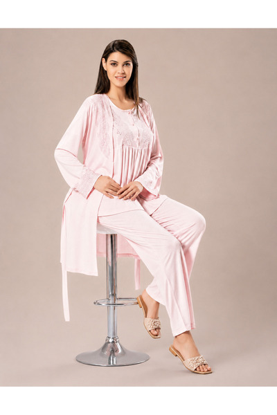 Xses Dantel Detaylı Lohusa Pijama Takımı