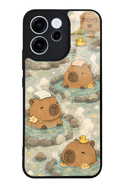 Spoyi Oppo Reno 15F Capybara Onsen Tasarımlı Glossy Telefon Kılıfı