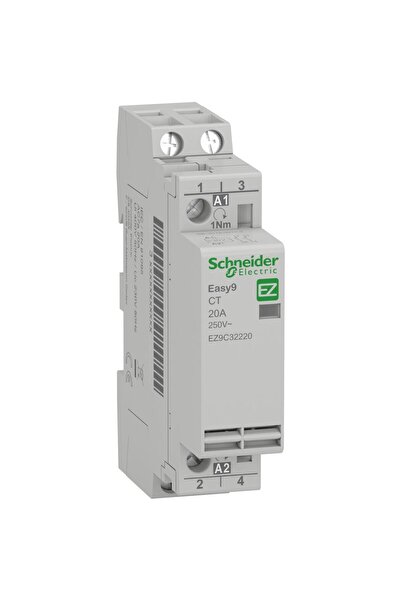 SCHNEIDER Sessiz Kontaktör, Easy9, 20A, 2NO Kontak, 230..240VAC, 50HZ