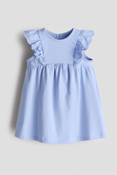 H&M Pamuklu ve Fırfırlı Elbise