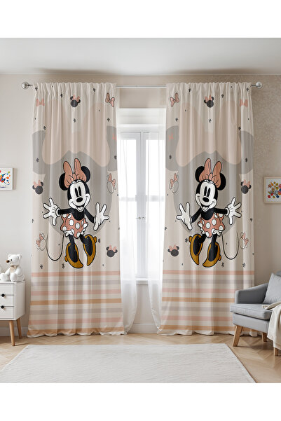 EVPANYA Zavjesa za dečiju sobu sa uzorkom "Minnie's Joy" (cena za jedno krilo)