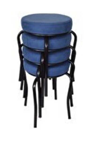 BiSandalye 4 LÜ METAL TABURE SİLİNEBİLİR KUMAŞ