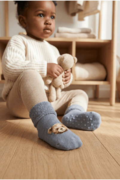 Katia&Bony Baby Patterned Towel Socks Blue
