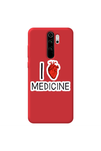 Other Xiaomi Redmi Note 8 Pro I Love Medicin Red Colored Silicone TPU Θήκη
