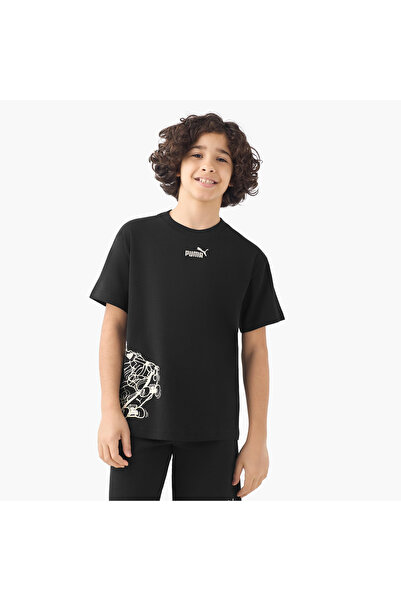 Puma Crew Neck Short Sleeves T-shirt with Logo Print