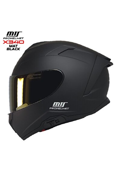 MTS X340 Kapalı Motosiklet Kaskı Mat Siyah
