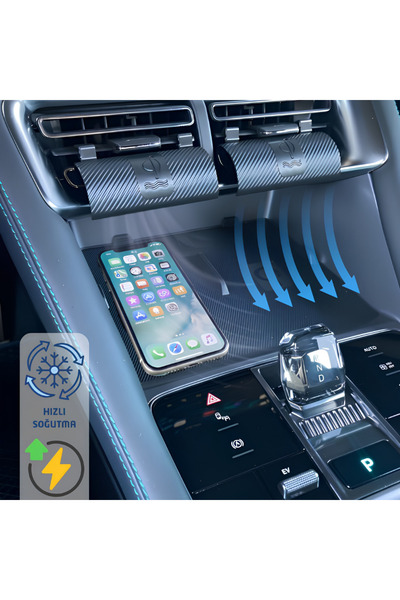 VIREXA BYD Seal U DM-i / EV Uyumlu Kablosuz Şarj Telefon Soğutucu Hava Yönlen...