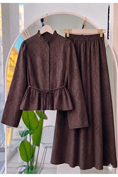 MODA VEDAT Kadın Fisto Detaylı Etekli Takım -0850
