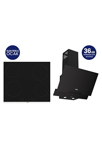 Ferre Siyah Elektrikli Vitroseramik Silentart 2'li Ankastre Set ES261+D063-SA