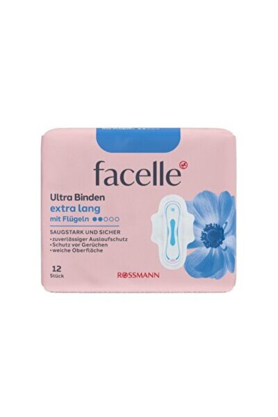 Facelle Ped Ultra Ekstra Uzun Kanatlı 12'li