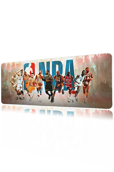 Halura NBA Basketbol 40x90 Desenli Dijital Baskılı Oyuncu Mousepad XXL Kaymaz...