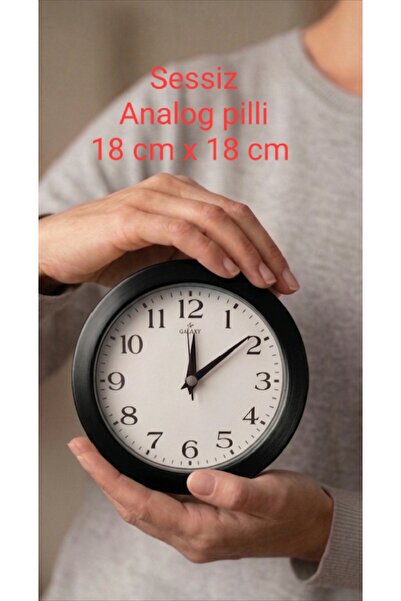 Nurtakı üç farklı Renk 18 cm Analog Sessiz Duvar Saati