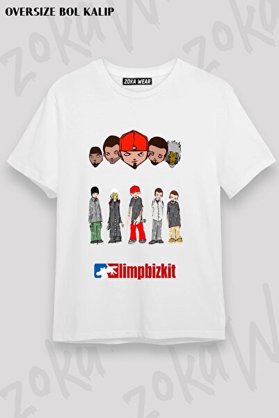 ZOKAWEAR Μπλουζάκι Unisex Loose Fit με στάμπα Limp Bizkit v3
