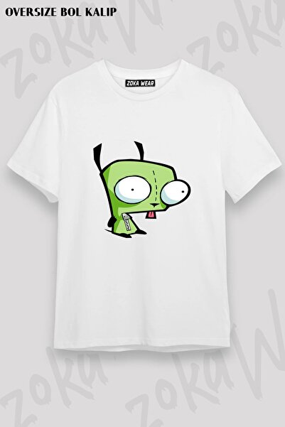 ZOKAWEAR Μπλουζάκι Unisex Loose Fit με στάμπα Invader Zim v2