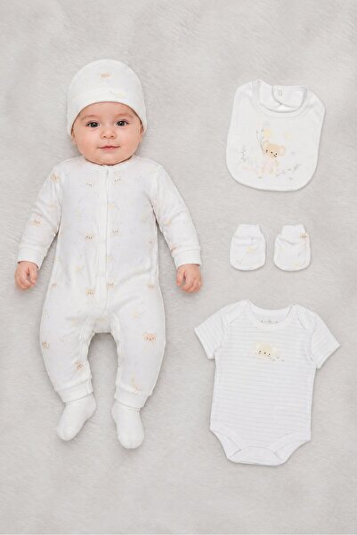 Rock A Bye Baby Boutique مجموعة هدايا معلقة مكونة من 5 قطع بطباعة جرافيك للفت...