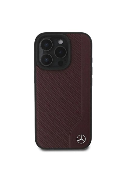 Mercedes Benz Husă MagSafe din piele cu efect de lemn Mercedes-Benz pentru iP...