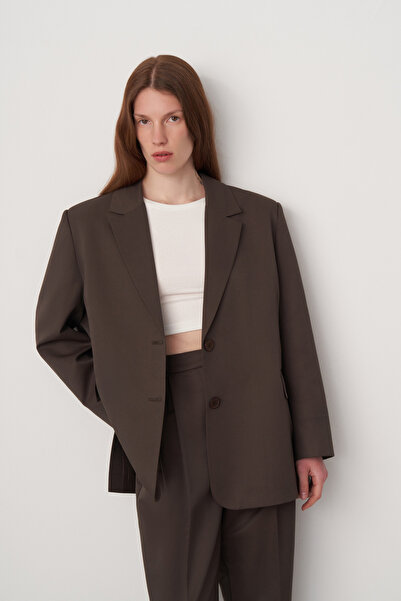 Mathilda Store Kadın Acı Kahve Elias Edition Oversize Blazer Ceket