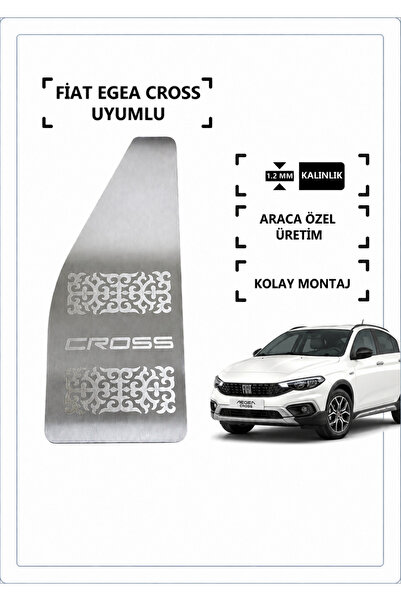 CarEste Fiat Egea Cross Uyumlu Krom Paslanmaz Çelik Ayak Dinlendirme Sol Ayak...