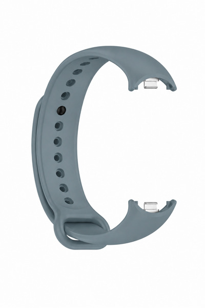 Dexmon Xiaomi Mi Band 8 Mi Band 9 Mi Band 10 Uyumlu Silikon Kordon Kayış Metal Pimli