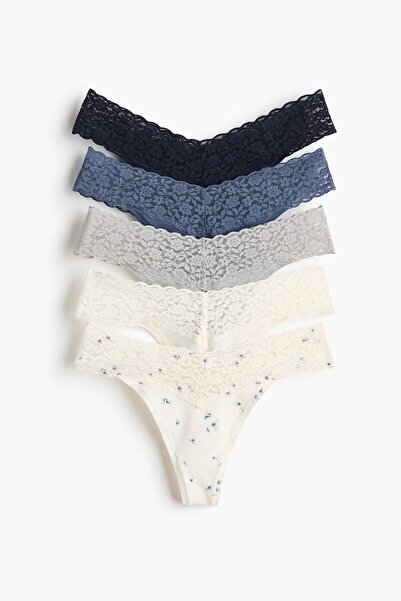 H&M 5’li Dantel Thong Külot