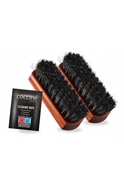 Coccine Set de curatat incaltaminte, Coccine, perie cu peri naturali 16 cm x2...