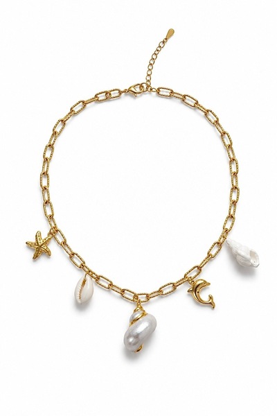 Okko Store Steel Marin Series Multi-Charm Necklace