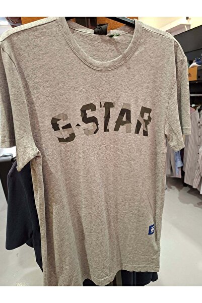 G-STAR RAW تيشيرت رجالي STRAIGHT GRAPHIC 10 R GREY HEATER