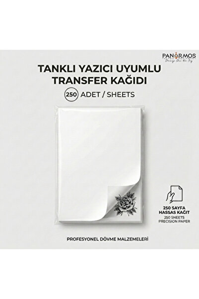 PANORMOS Tattoo Printer Ink Transfer Paper 250 Pieces Transfer Paper
