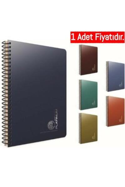 Gıpta دفتر ملاحظات بلاتينيوم مقاس A4 100 ورقة مزود بغطاء بلاستيكي حلزوني