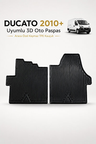 Black Gold Ducato 2010+ 3D Oto Paspas Araca Özel Kaymaz TPE Kauçuk Paspas