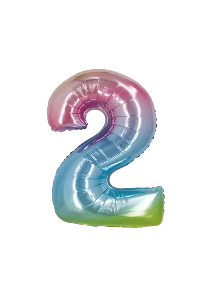 Le Mabelle Multicolored Number 2 Party Balloon