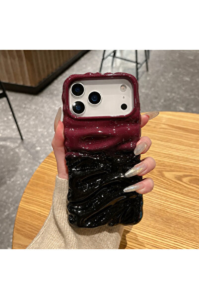botyco Iphone 17 Pro (6.3 inç) Uyumlu Dalgalı Kırışık Detaylı 3d Yüzeyli Parl...