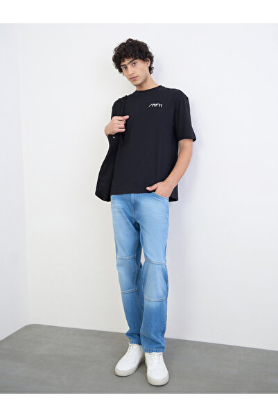 Styli Men Regular Fit Paneled Jeans