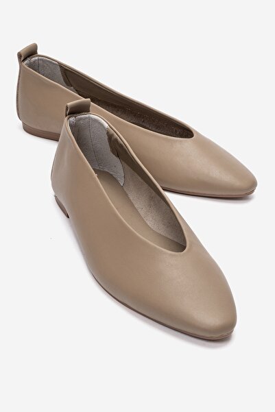 LuviShoes Balerini de damă din piele naturală de nurcă JENAS