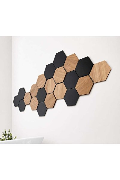 monolith stone Altıgen Duvar Paneli 8 mm Mdf 9 mm Keçe 6 adet