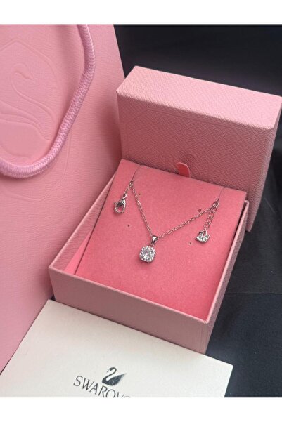 Generic Sparkling Diamond Necklace with Luxurious Crystal Earrings Set