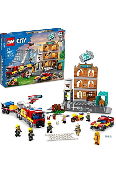 LEGO مجموعة بناء فريق الإطفاء في المدينة 60321 مع شاحنة إطفاء لعبة وخمس شخصيا...