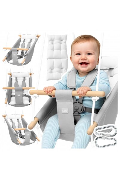 MalPlay Leagan suspendat pentru bebelusi Wave Grey, sezut moale, confortabil ...