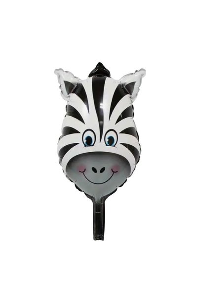 genaja Balon din Folie Metalizată, Mini Figurină Animaluț, Model Zebra, Temat...