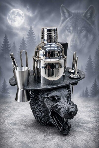 Bar Boss Professional Barware Wolf Tasarım Standlı Kokteyl Hazırlama Seti - P...