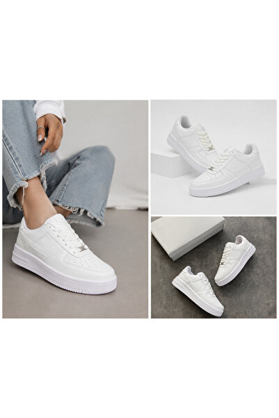 BENİMOLSUN Unısex Beyaz Sneaker Ayakkabı