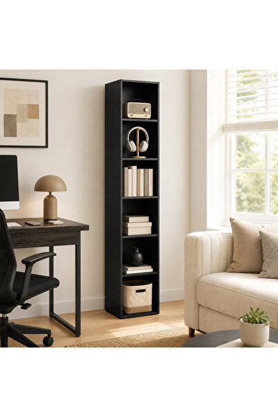 HayaBazaar 32*24*180cm 6 Tier Bookcase Bookshelf Storage Shelves Open Display...