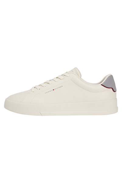 Tommy Hilfiger TH COURT LTH DETAIL ESS Erkek Bej Spor Ayakkabı - FM0FM05367