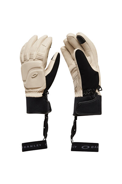 Oakley Mănuși de schi pentru bărbați Peak Leather-Cream/Black-M