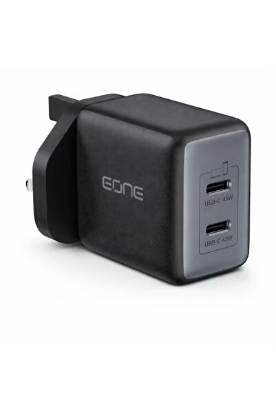 EONE 45W Dual Usb-C Fast Charger Uk Plug Pd Wall Charger Block Dual Usb-C Por...